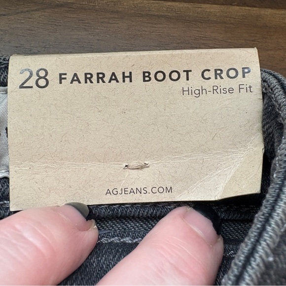 AG Farrah Boot Crop Jeans in Color 16 Years Ray Womens 28 High Waist Raw Hem - Picture 5 of 16